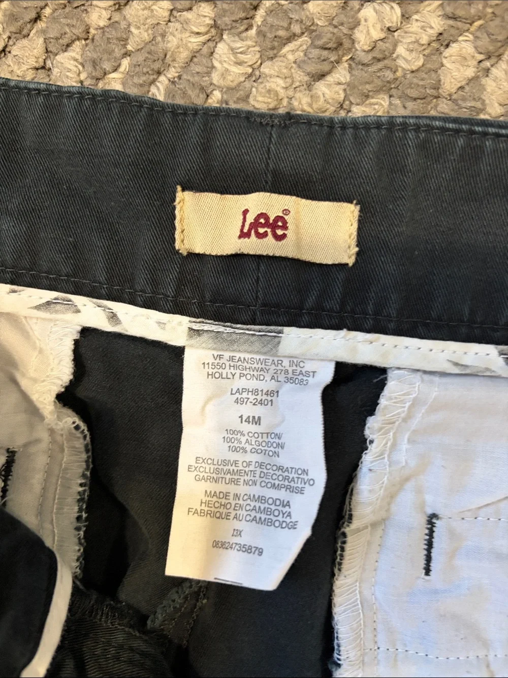 Lee Women's Dark Casual Chino Shorts Y2K Vtg 14M